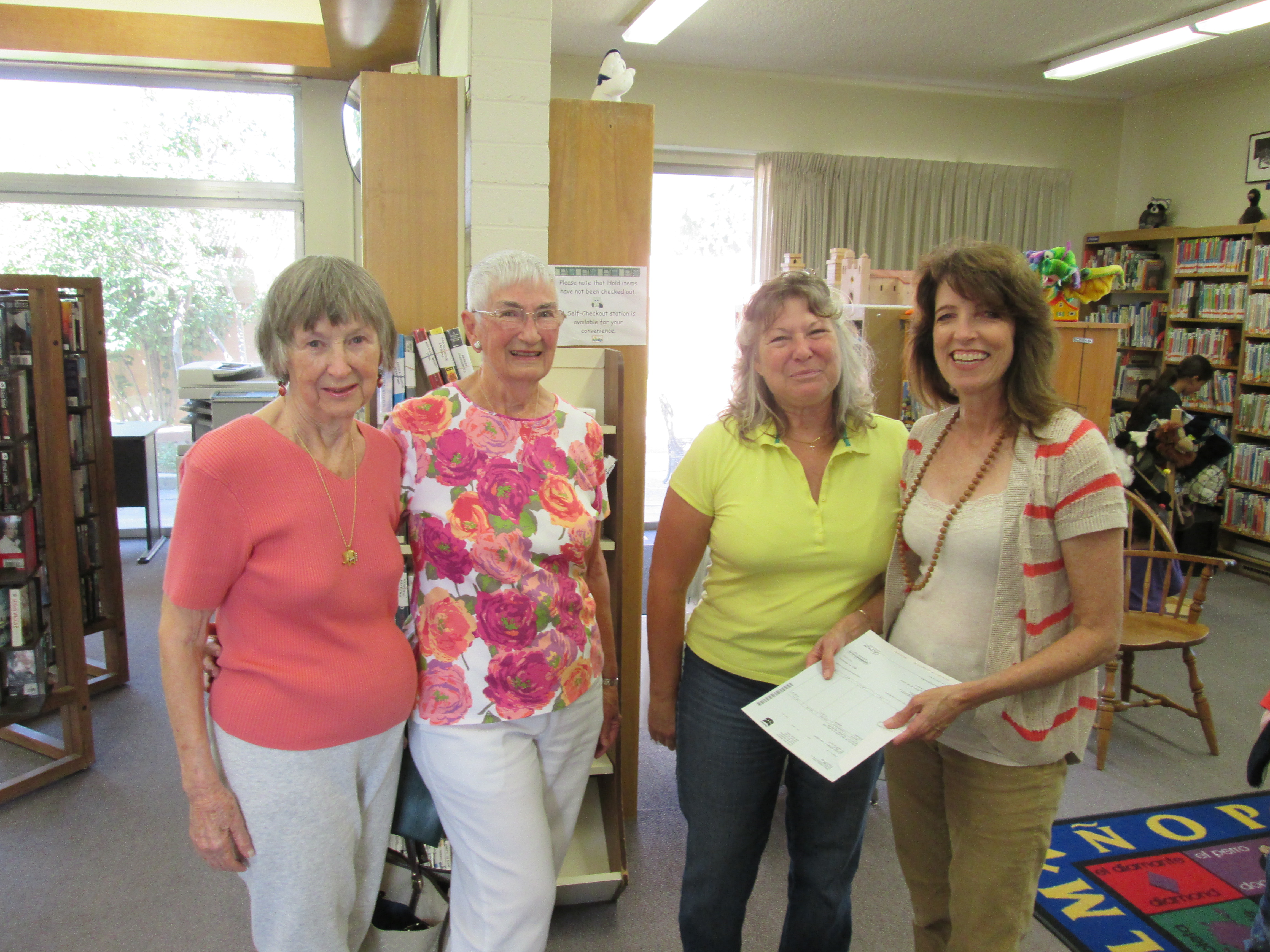 Fillmore Friends of the Library, from left to right: Iris Martin, Myrna Taylor, Patti Walker, Leslie Klinchuch (Chevron EMC)